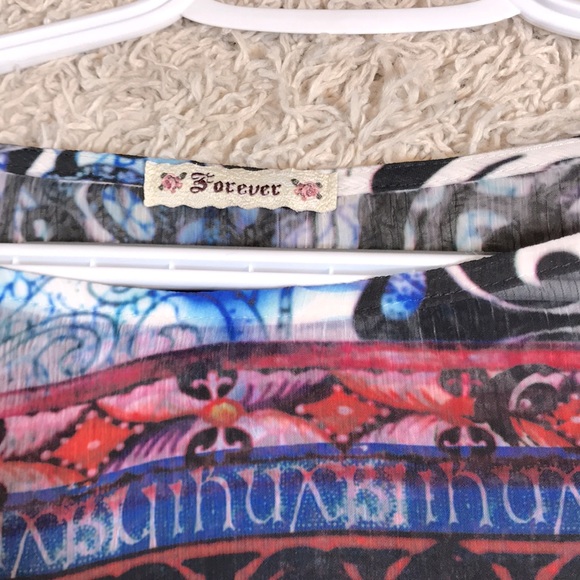 Forever 21 Unique Design Sheer Tunic - Picture 2 of 7